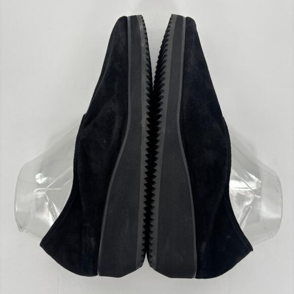 Eileen Fisher Wedge Ballet Flat Slip On Shoes 10 Blk Suede Minimalist Lagenlook - Picture 5 of 9